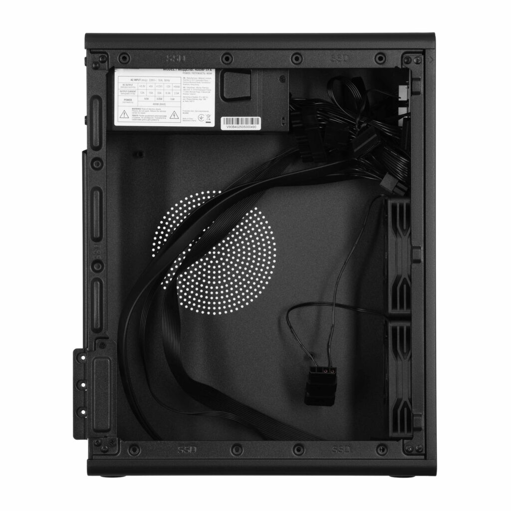 Корпус 2E Credo Slim V90B-400 з БЖ 2E TFX400, 1xUSB3.0, 1х USB 2.0, 1xUSB Type-C, 2×90мм, VGA 220мм, mATX, чорний