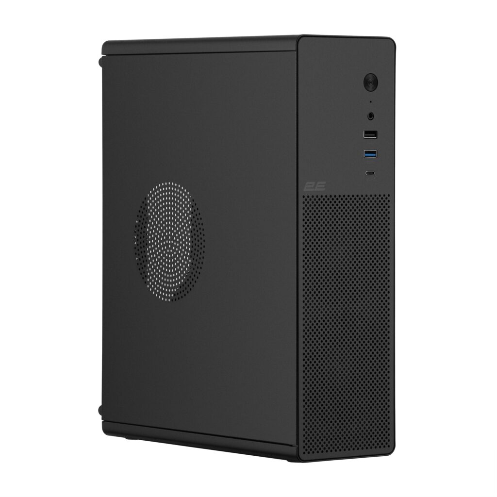 Корпус 2E Credo Slim V90B-400 з БЖ 2E TFX400, 1xUSB3.0, 1х USB 2.0, 1xUSB Type-C, 2×90мм, VGA 220мм, mATX, чорний