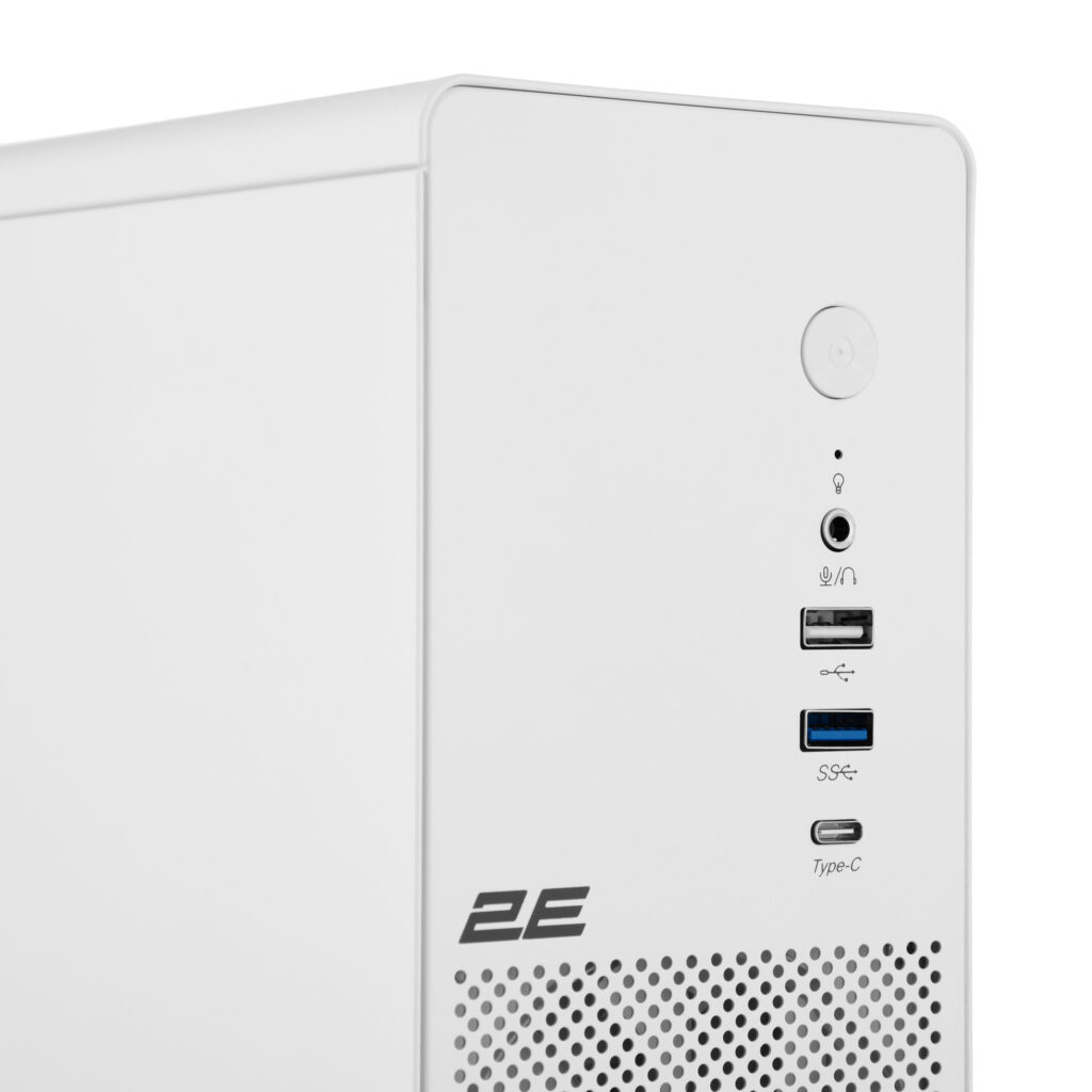 Корпус 2E Credo Slim V90W-400 з БЖ 2E TFX400, 1xUSB3.0, 1х USB 2.0, 1xUSB Type-C, 2×90мм, VGA 220мм, mATX, білий