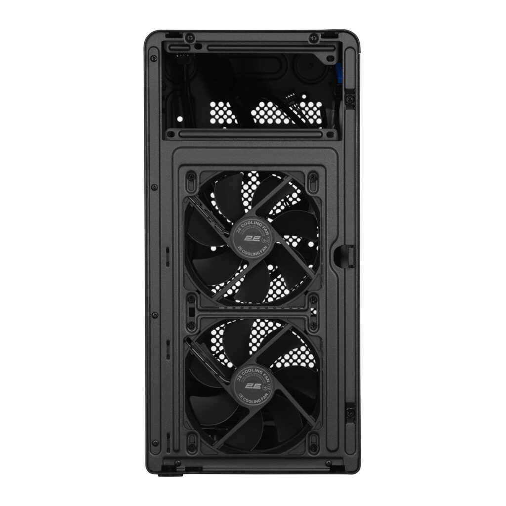 2E PC case 2E Credo Metal V350B without PSU, 1xUSB3.0, 1х USB 2.0, 1xUSB Type-C, 3x120mm, VGA 350mm, LCS ready, mATX, black