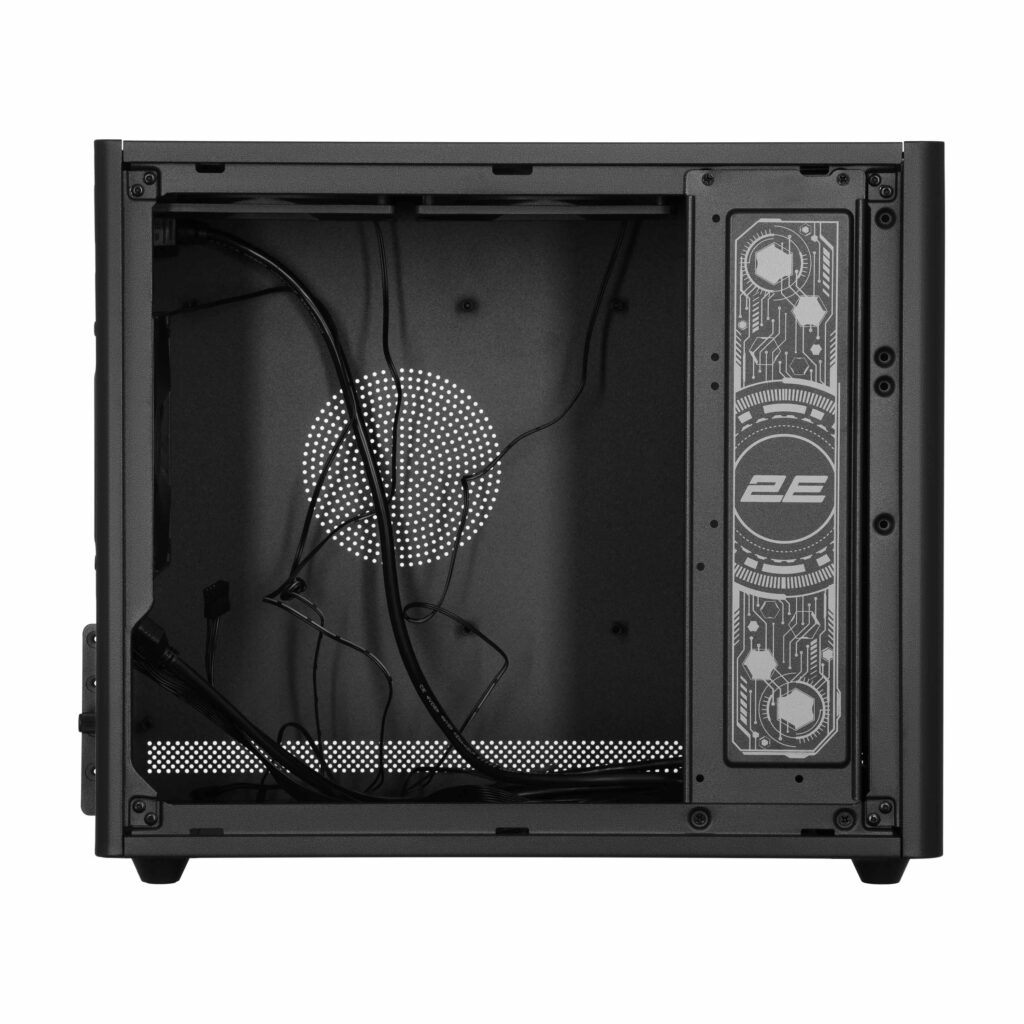 2E PC case 2E Credo Metal V350B without PSU, 1xUSB3.0, 1х USB 2.0, 1xUSB Type-C, 3x120mm, VGA 350mm, LCS ready, mATX, black