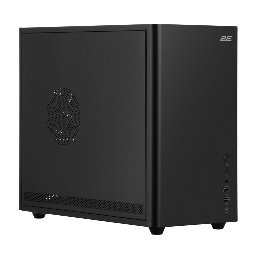 2E PC case 2E Credo Metal V350B without PSU, 1xUSB3.0, 1х USB 2.0, 1xUSB Type-C, 3x120mm, VGA 350mm, LCS ready, mATX, black
