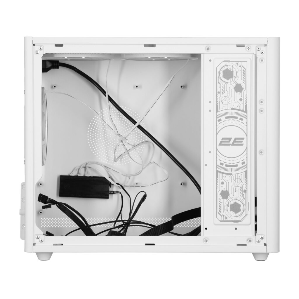 Корпус 2E Credo Plus V350WG без БП, 1xUSB3.0, 1х USB 2.0, 1xUSB Type-C, 3×120мм ARGB, VGA 350мм, LCS ready, TG Side Panel, mATX, белый