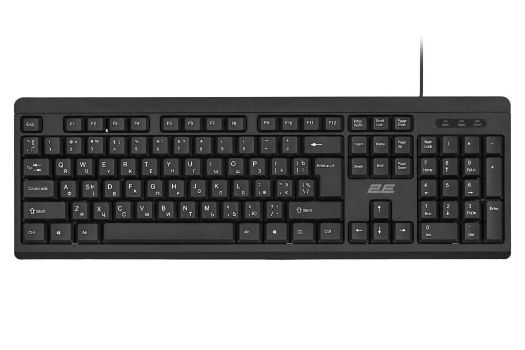 2E Combo keyboard and mouse MK401 USB-A, EN/UK/RU, black