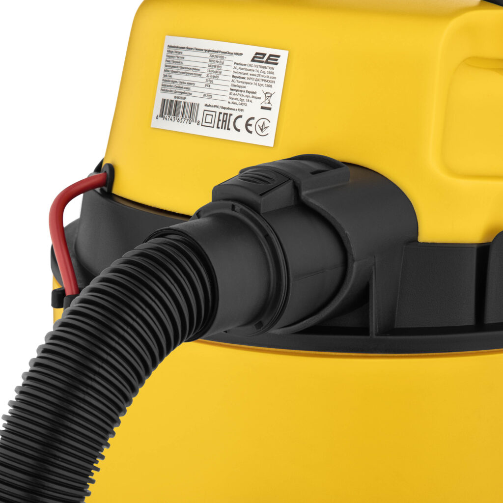 2E Professional vacuum cleaner PowerClean 20P 1000W 15kPa 20L container wet/dry cleaning air blower function IPX4 4.8kg