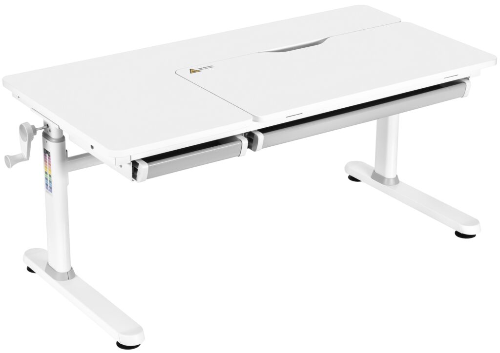 2E Children’s Desk CE301K, height 54-76cm, manual mechanism, tabletop 120?60cm (white), metal base (white)