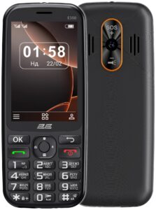 Мобільний телефон 2E E350 3.5″ 2SIM, 3000мА•год, чорний
