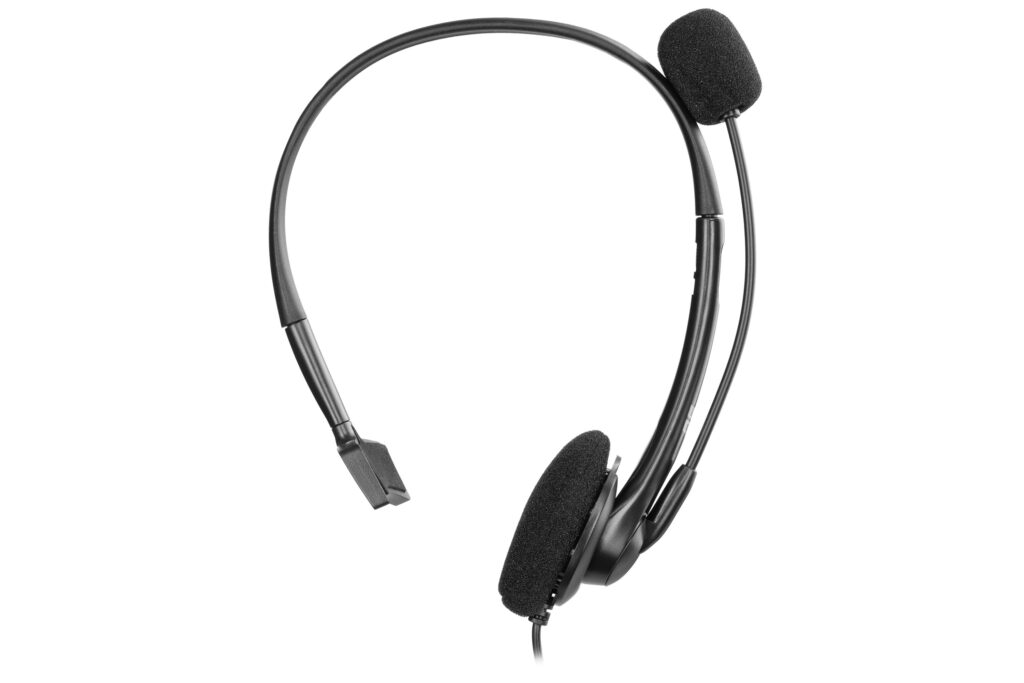 Гарнітура ПК моно On-ear 2E CH11 mini-jack, omni-mic, 1.2м, чорний