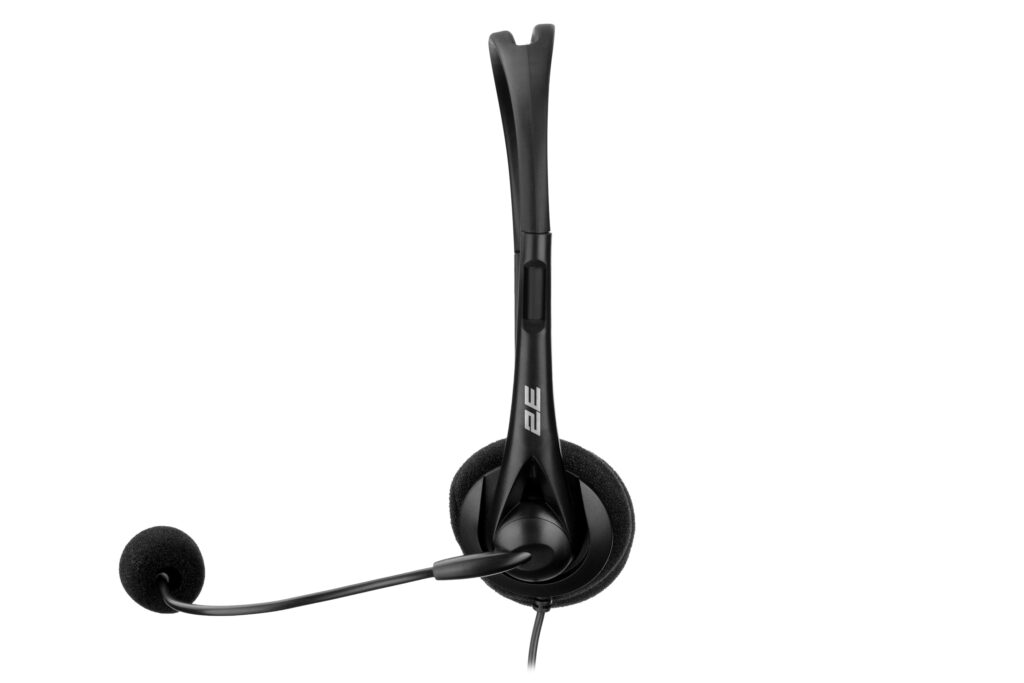 PC headset stereo On-ear 2E CH11 mini-jack, omni-mic, 1.2m, black
