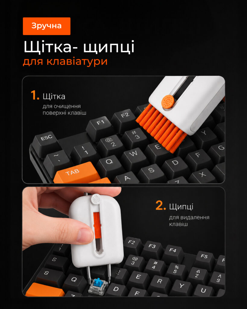 2E Cleaning Kit 20in1, white/orange
