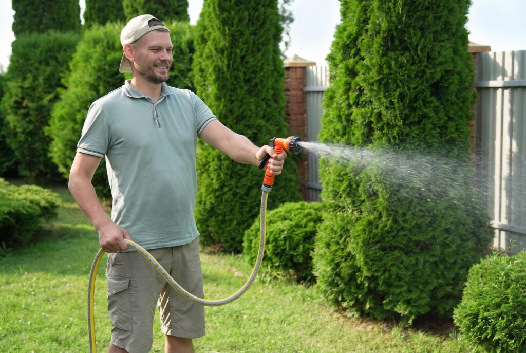 Шланг садовий 2E AquaFlex Solar 1/2″ 12м 4 шари 13бар -10+60°C зрошувач конектор адаптер 2в1