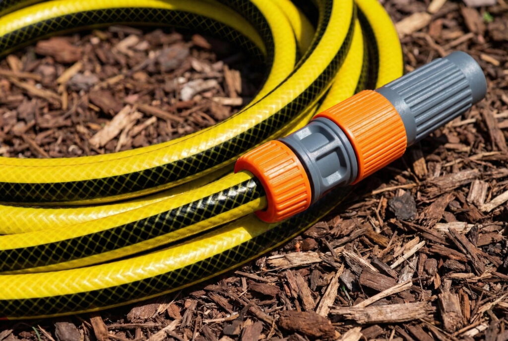 Шланг садовий 2E AquaFlex Solar 1/2″ 12м 4 шари 13бар -10+60°C зрошувач конектор адаптер 2в1