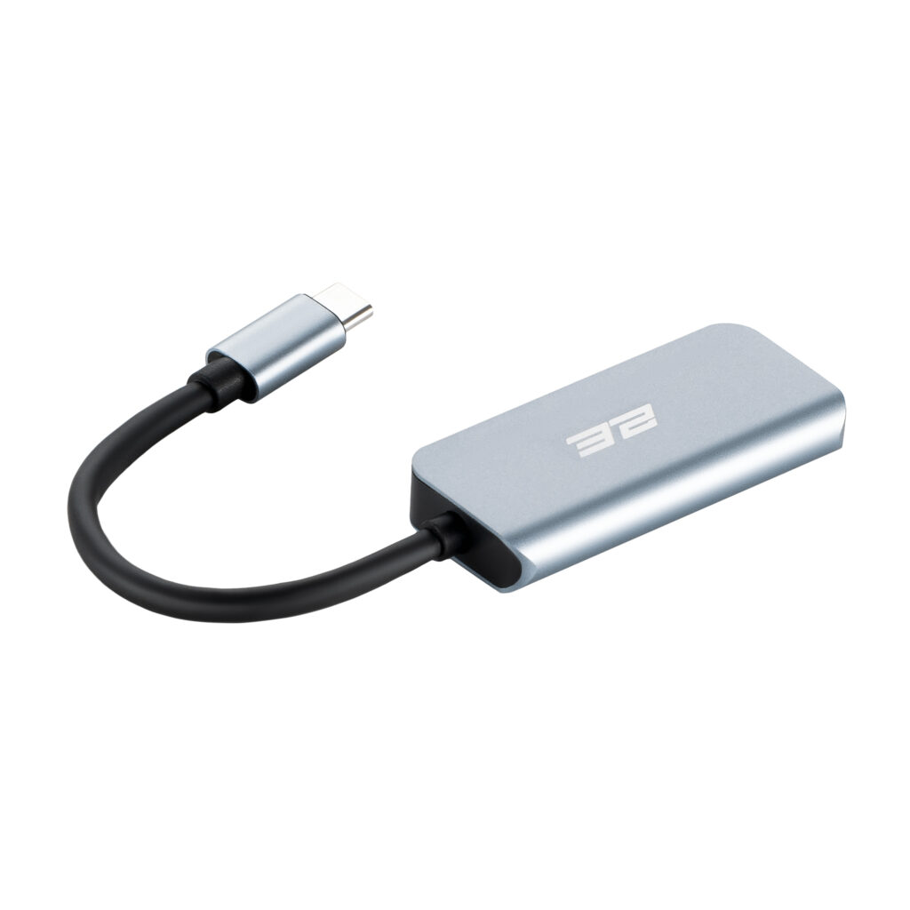 2E Hub USB-С > USB-A 3.0/USB-C PD/HDMI, 0.14m, silver