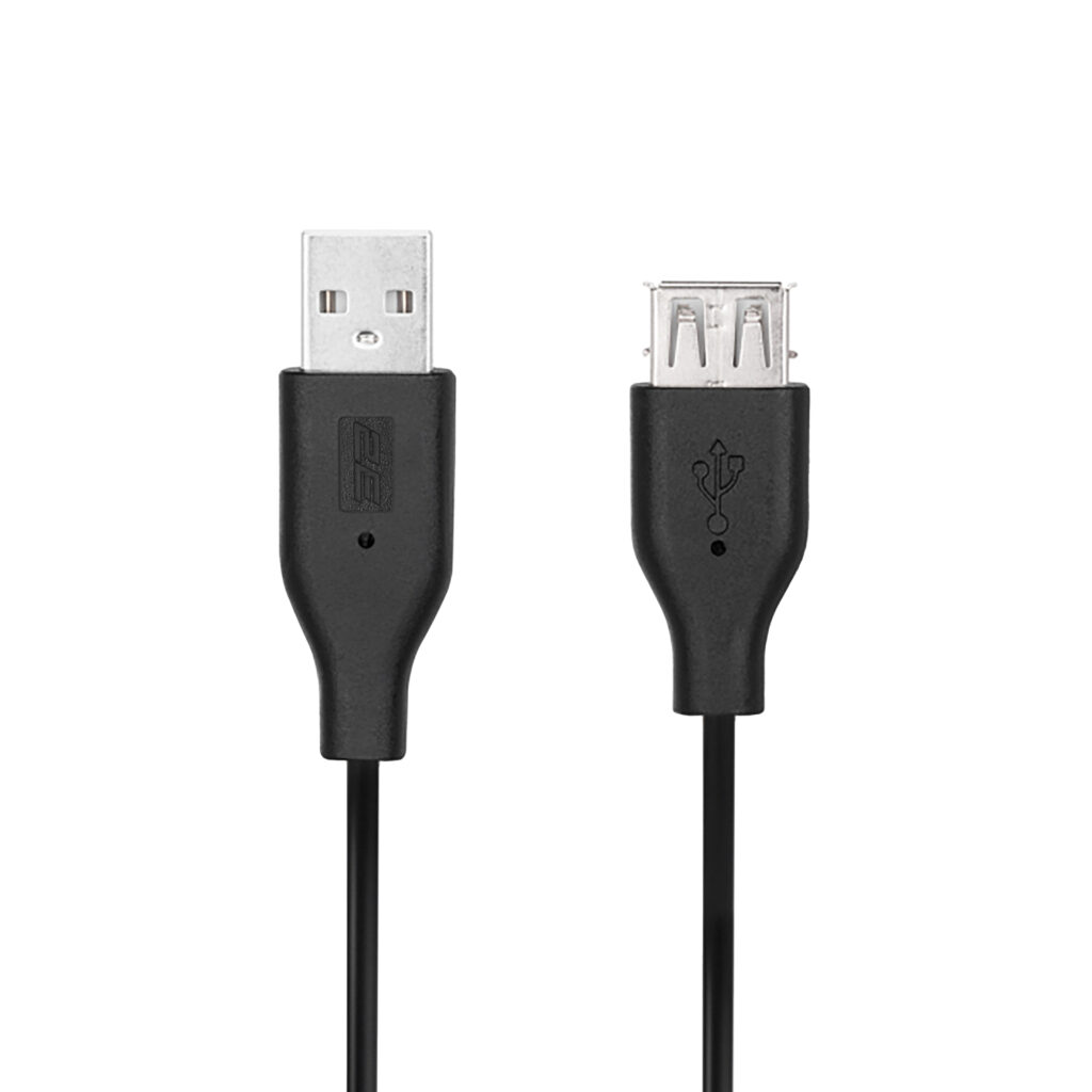 2E Cable USB 2.0 (AM/AF) 1.8m Black