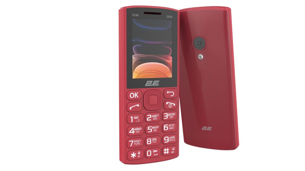 Mobile phone 2E E240 2025 2.4″ 2SIM, 1400mAh, Red