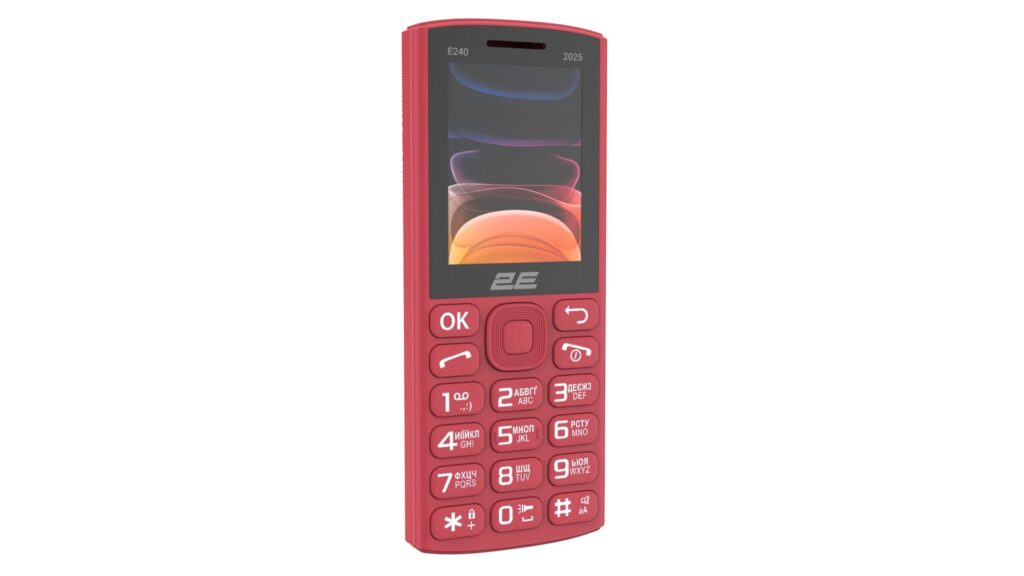 Mobile phone 2E E240 2025 2.4″ 2SIM, 1400mAh, Red