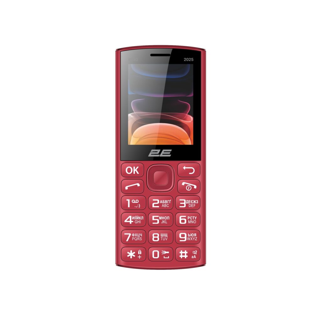 Mobile phone 2E E240 2025 2.4″ 2SIM, 1400mAh, Red