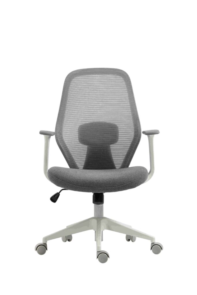 2E Office Chair OC110, fabric, fixed armrests, gray
