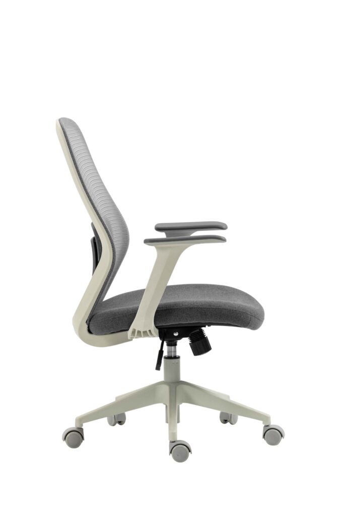 2E Office Chair OC110, fabric, fixed armrests, gray