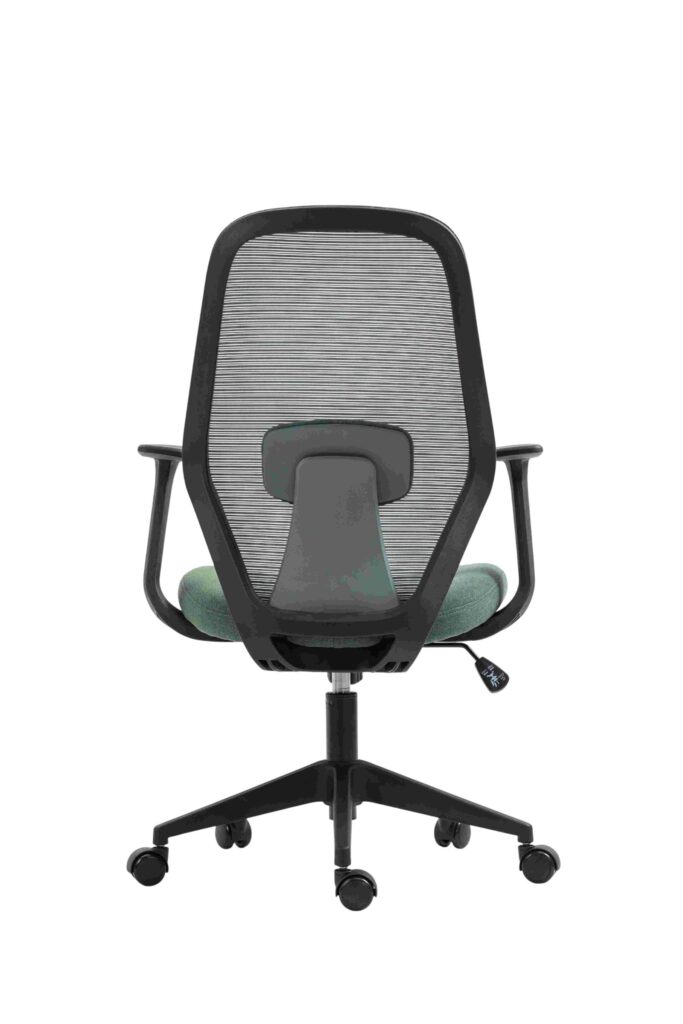2E Office Chair OC110, fabric, fixed armrests, dark green
