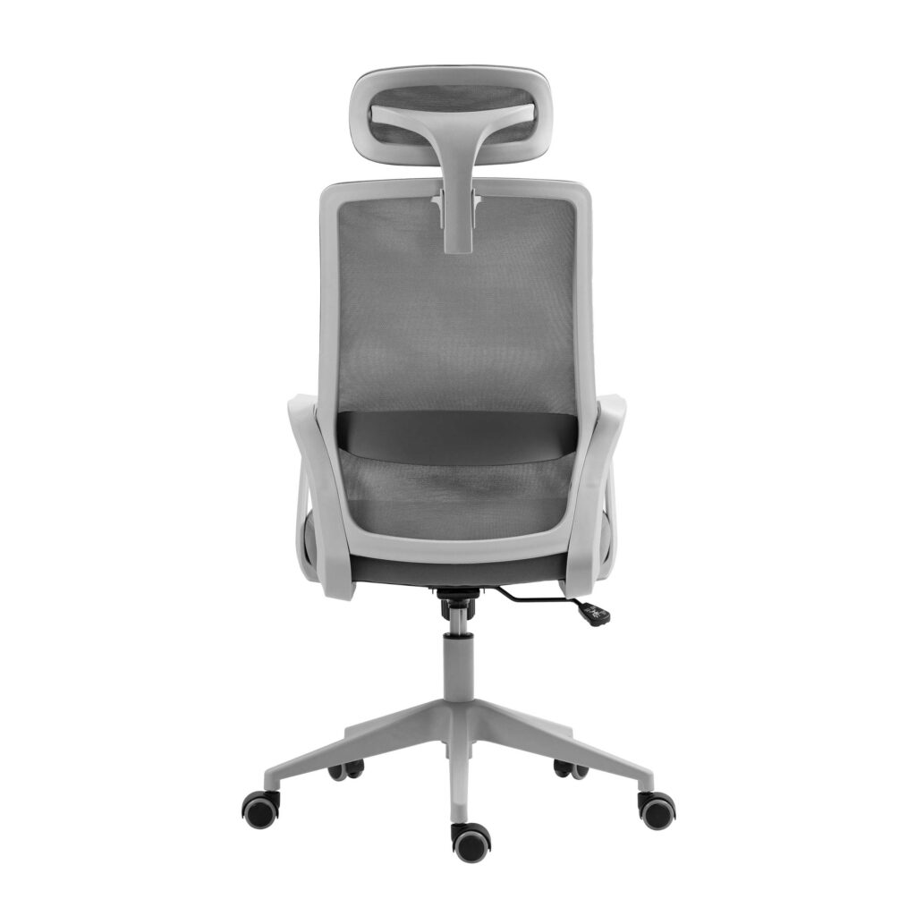Крісло 2E OFFICE OC120, тканина, фіксовані підлокітники, підголівник, сірий