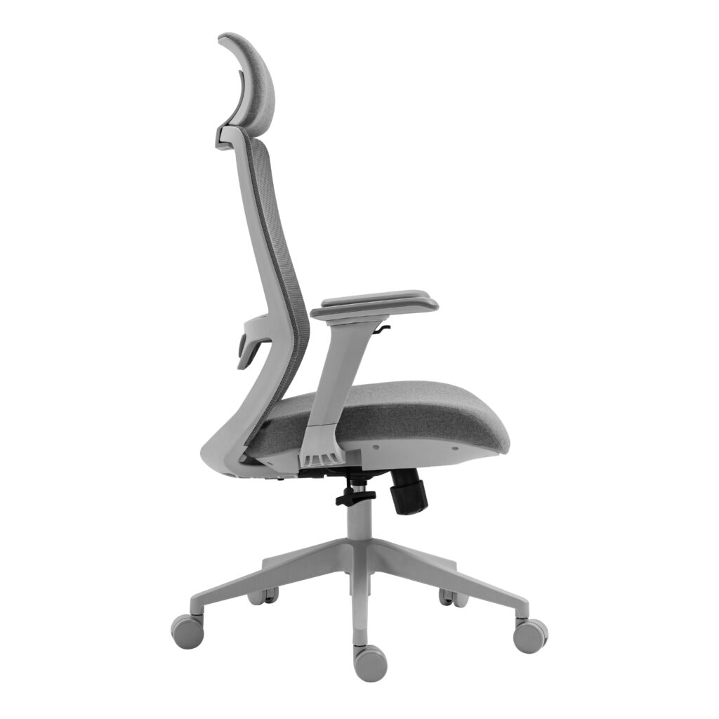 2E Office Chair OC150, fabric, 4D armrests, headrest, gray