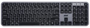 2E Keyboard membrane KS240 110key, WL/BT, EN/UK/RU, grey-black