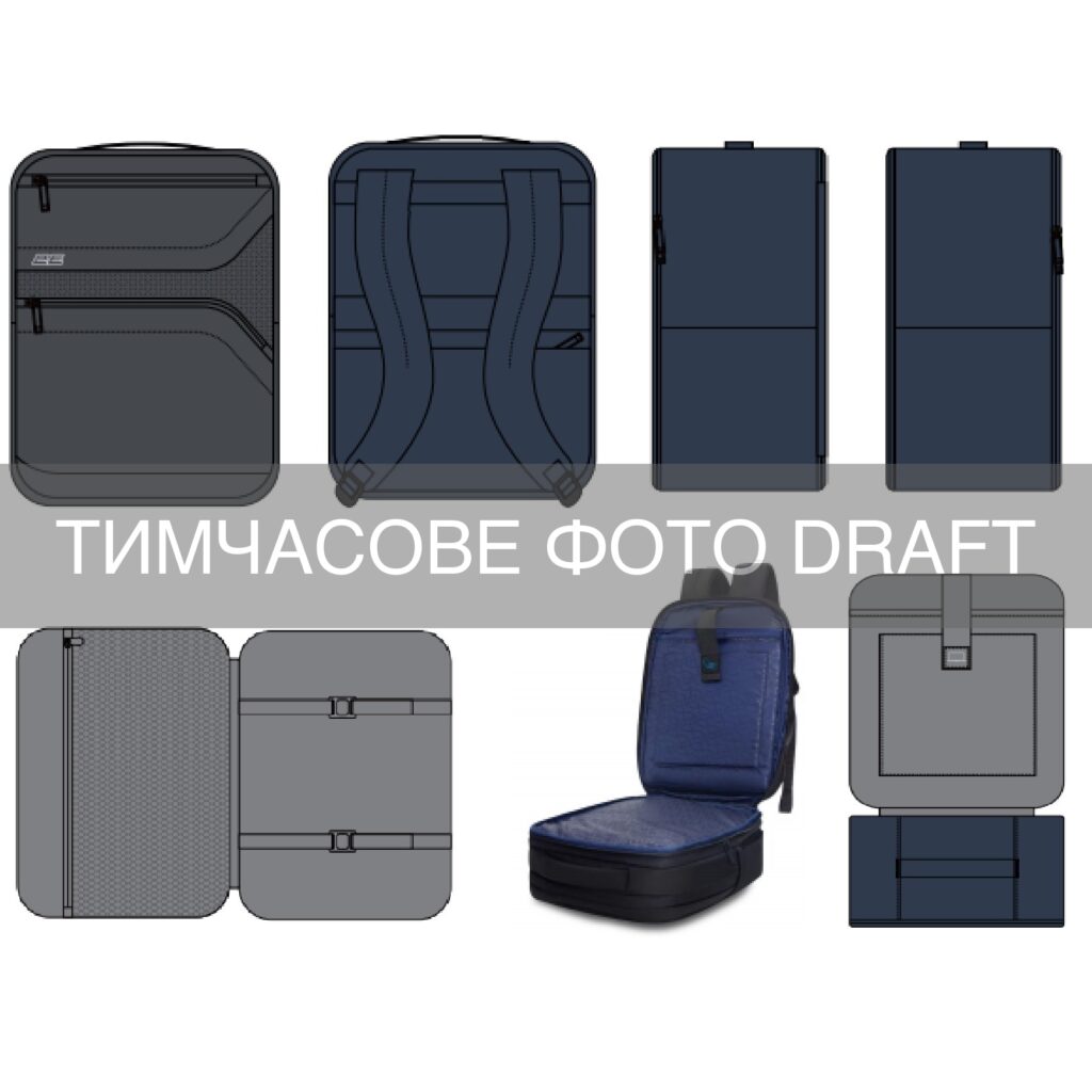 2E Travel backpack Axis, Cabin size, polyester, 23L, with laptop compart. 16″, grey
