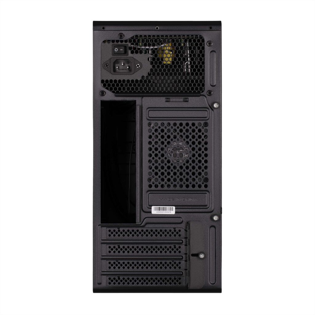 PC case 2E Credo V200B-400 with PSU 2E ATX400, 2xUSB3.0, 1x80mm, VGA 250mm, mATX, Black