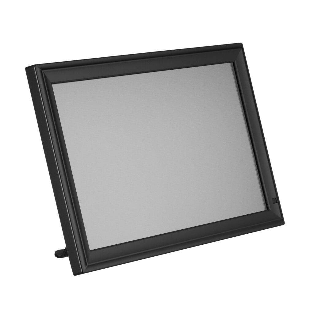 2E DPF15-BK 15.6″ Digital Photo Frame, IPS FHD, 1GB RAM/32GB ROM, 2?2W Speakers, Frameo SW, Touchscreen, Wi-Fi, Black