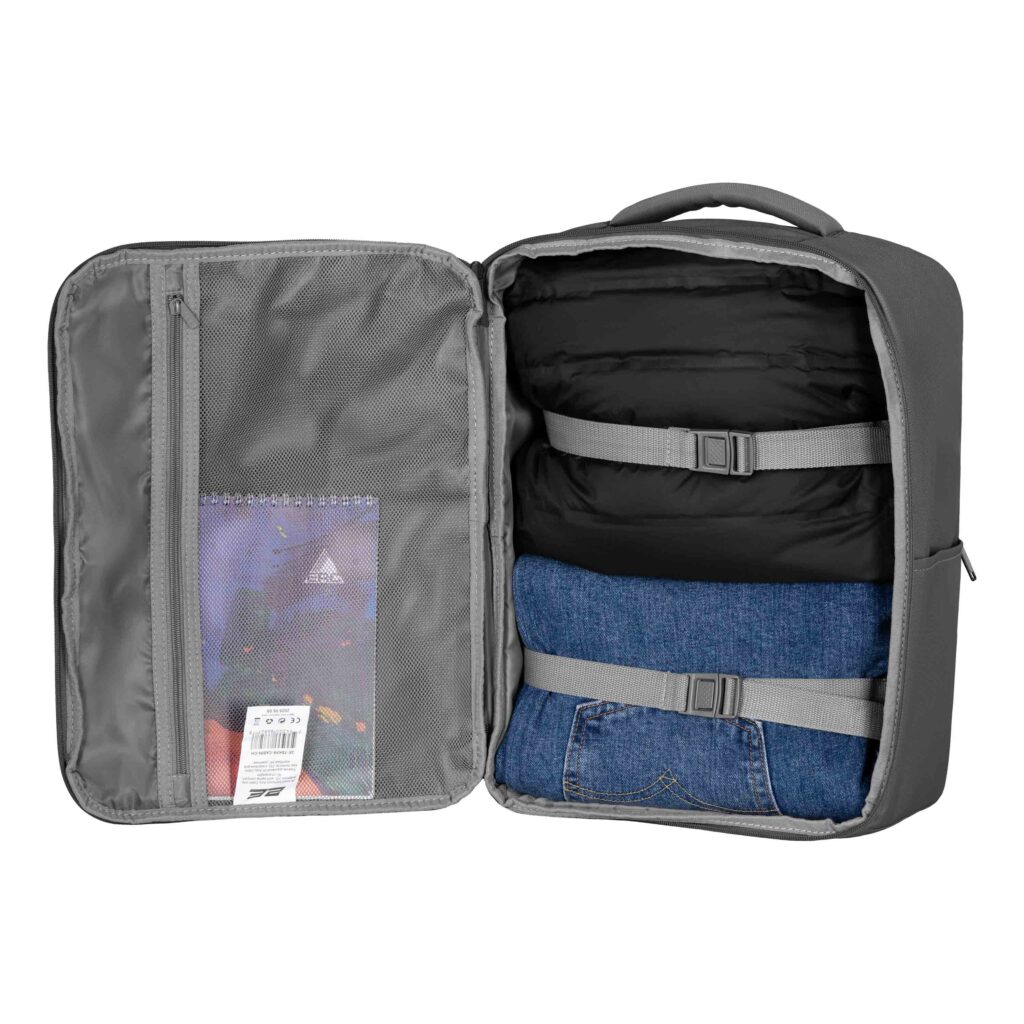 2E Travel backpack Axis, Cabin size, polyester, 23L, with laptop compart. 16″, grey