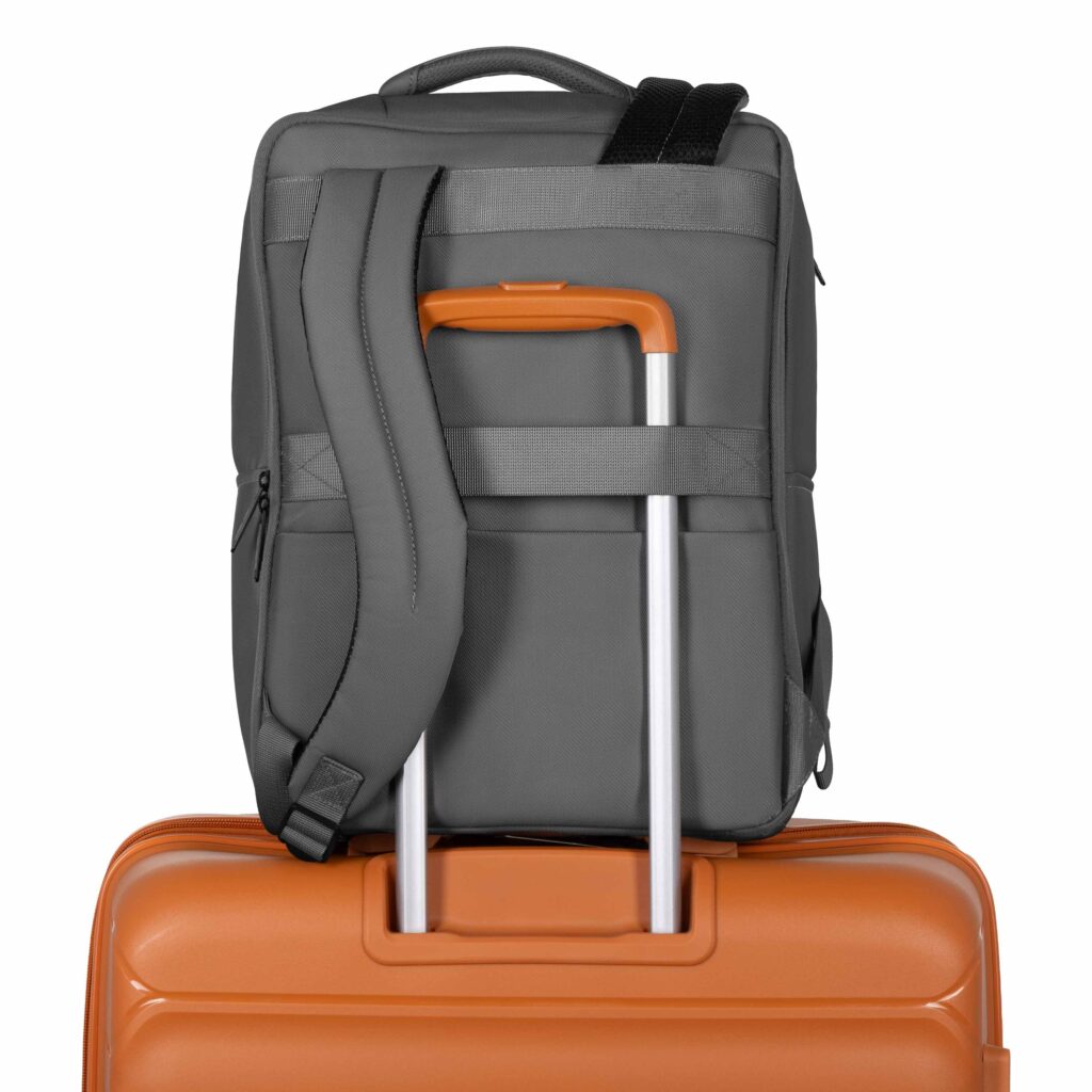 2E Travel backpack Axis, Cabin size, polyester, 23L, with laptop compart. 16″, grey