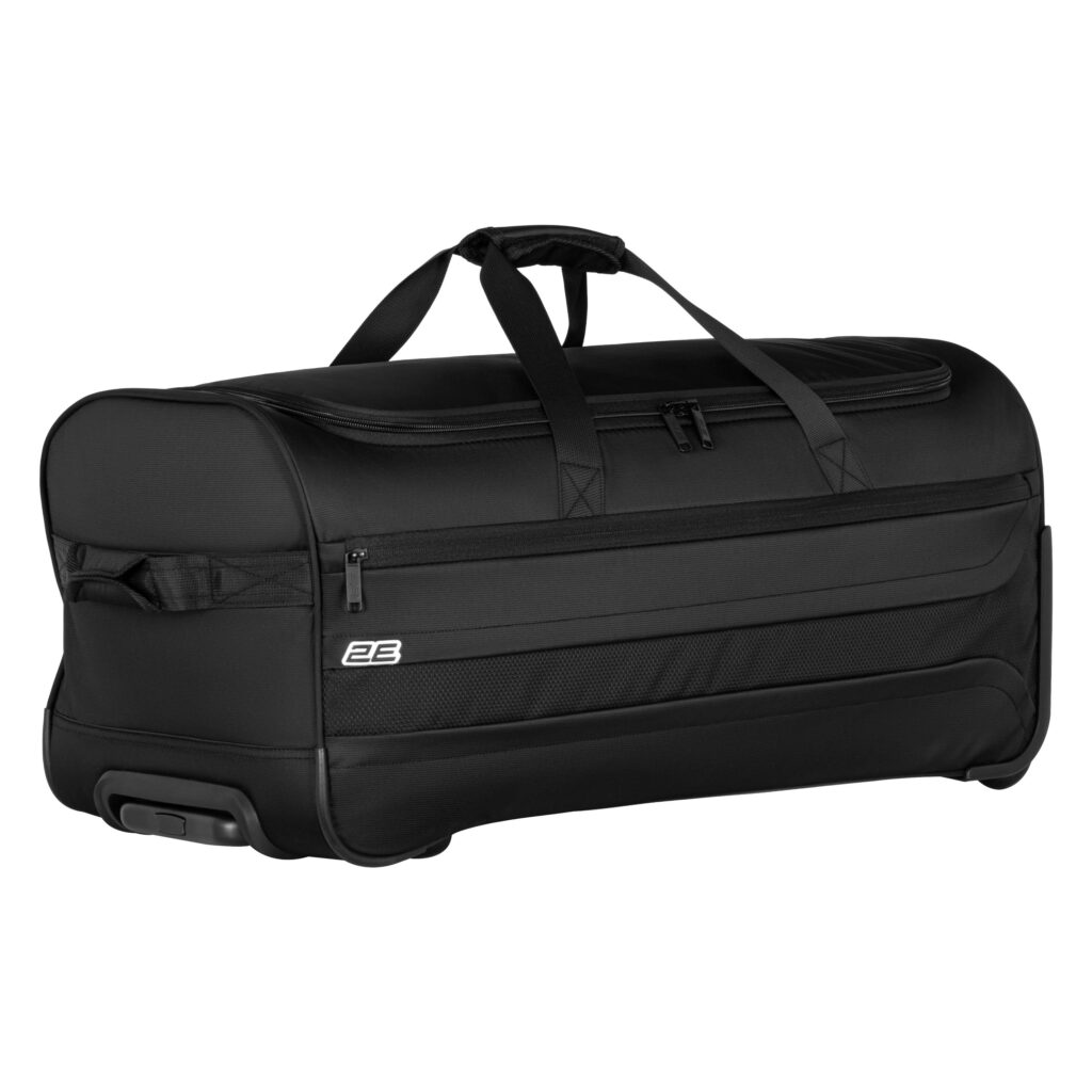 2E wheeled large travel bag Axis, polyester, 99L, 2 wheels, black