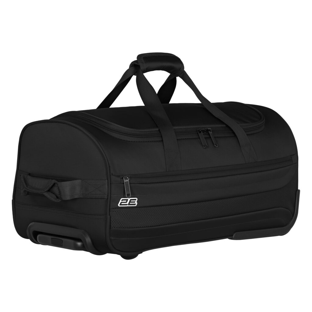 2E wheeled small travel bag Axis, polyester, 55L, 2 wheels, black