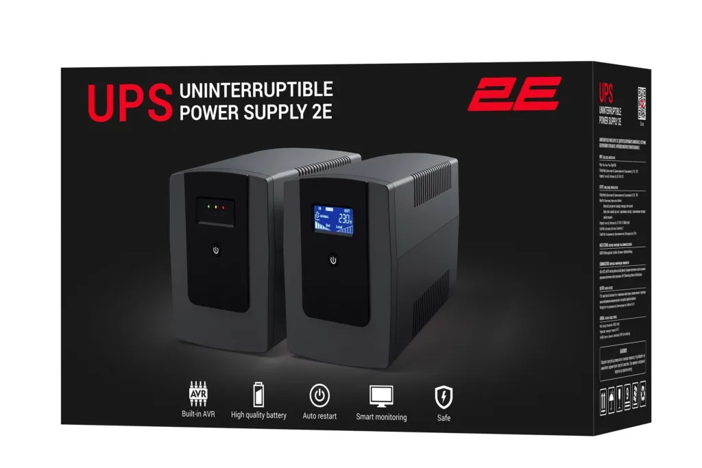 Джерело безперебійного живлення 2E ED1200, 1200VA/720W, LED, 3xSchuko